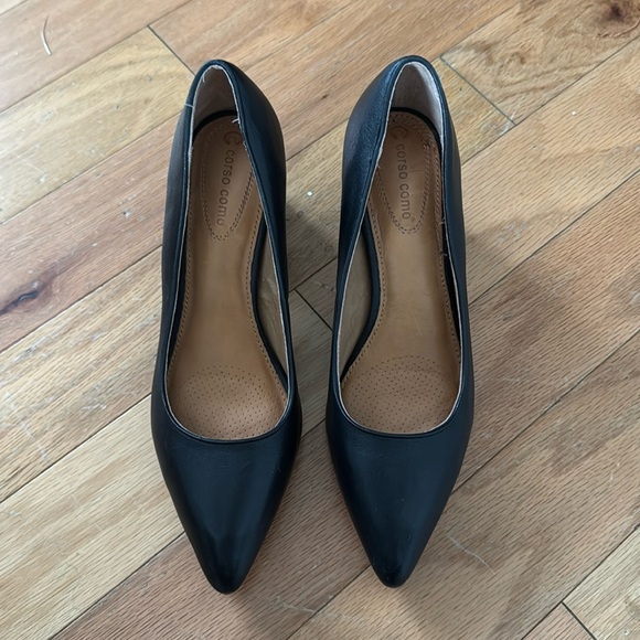 Corso Como | black leather block heels | size 7.5 - Picture 1 of 5